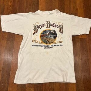 Vintage Royal Hudson Steam Train Canada Tee